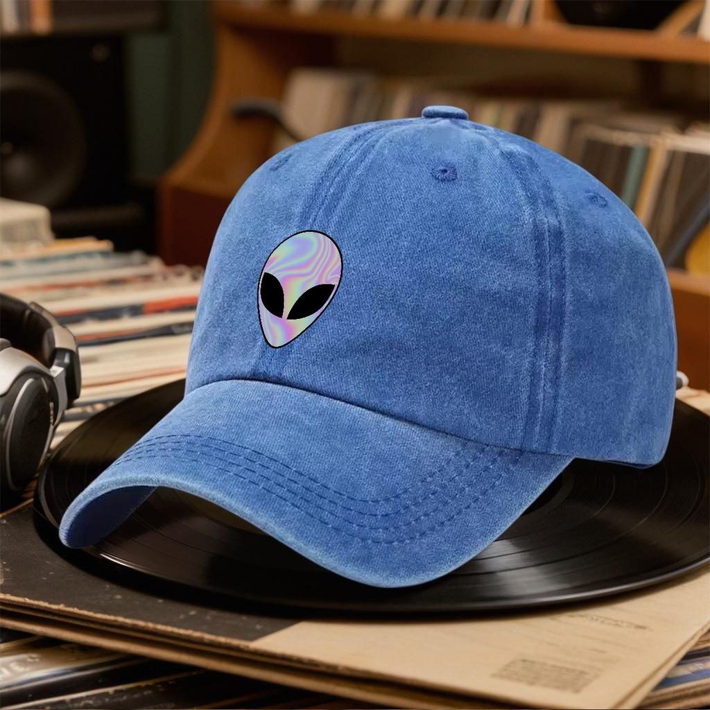 Alien UFO Logo Vintage Baseball Cap Hiking Hat Classic Printed Men And Women Party Street Lightweight Ideal Gift Suitable for Le