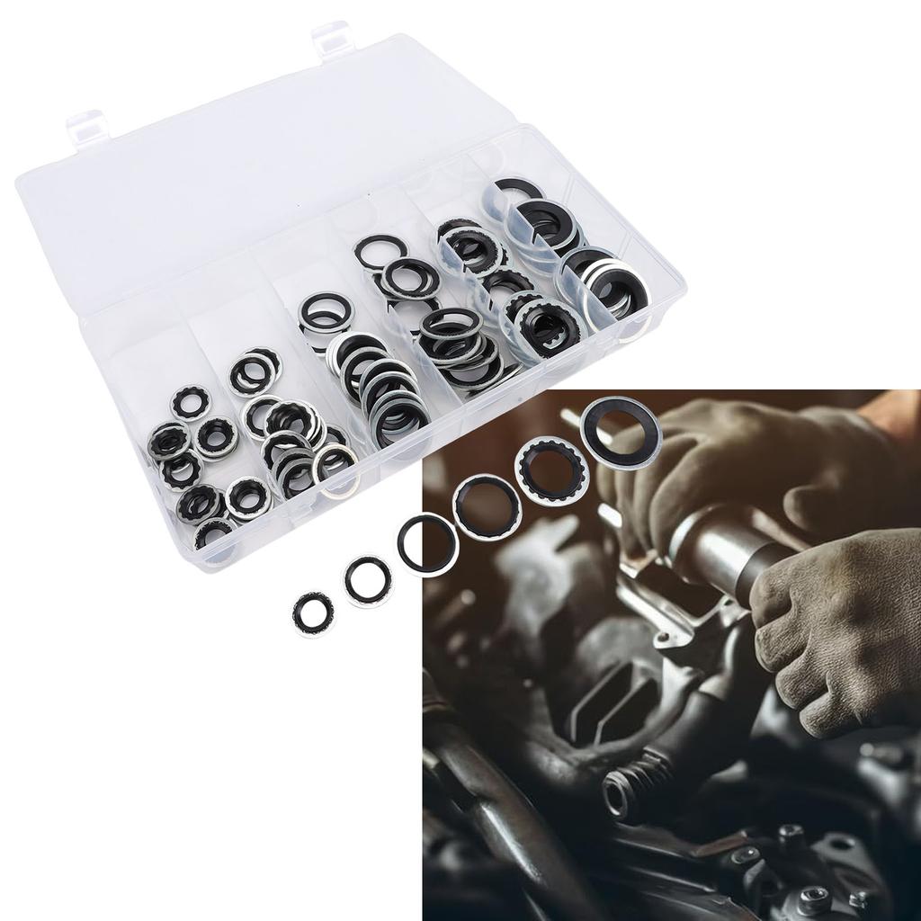 85PCS AC     Washers Kit 6 Size AC System   Gasket   Assortment Set ID 8mm-17.5mm