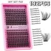 Single Cluster 192 Clusters C Song False Eyelash Set 8-18Mmdiy Segmented Grafting Thick Eyelashes