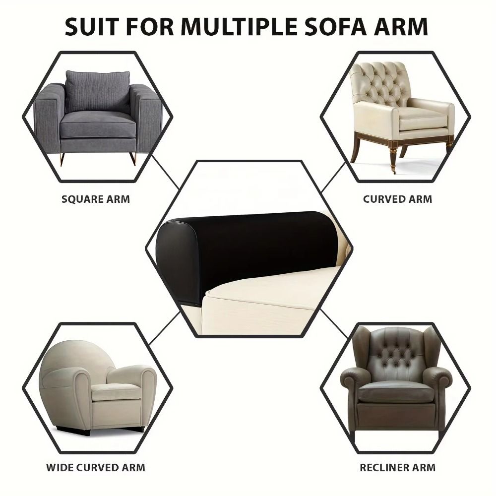 Elastic Armchair Covers Thick Armrest Protector Full Coverage Chair Arm Cover  Sofas