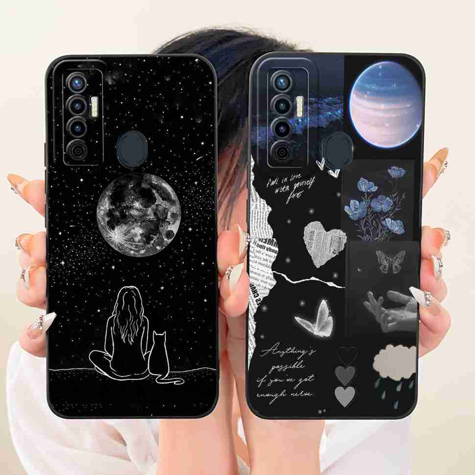 For Tecno Camon 17 CG6 CG6j Case Fashion Cute Cartoon Print Silicone Back Cover For Tecno camon 17 Bumper Phone Cases Fundas