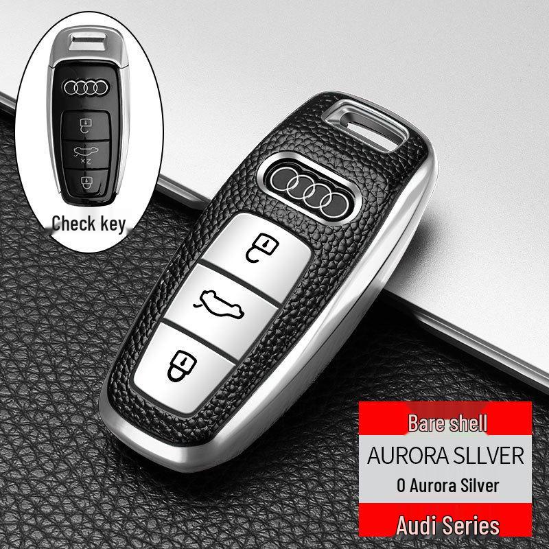 A6L Soft Rubber Key Case for A8L, A7, A5, A4L, Q5 Smart Keys