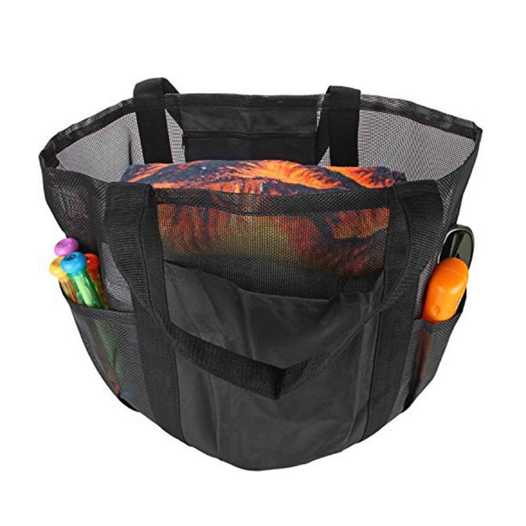 Multipurpose Mesh Bag Mesh Beach Tote Bag With Pocket Large Capacity For Beach tools Beach Bags Pool Bag Swim Bag