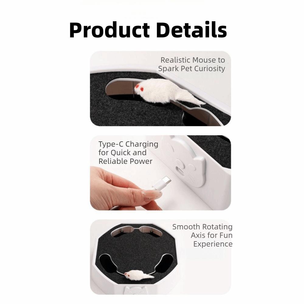 Adjustable Turntable Roller Mouse Cat Toys Plastic Interactive Cat Toy For Cats Dogs