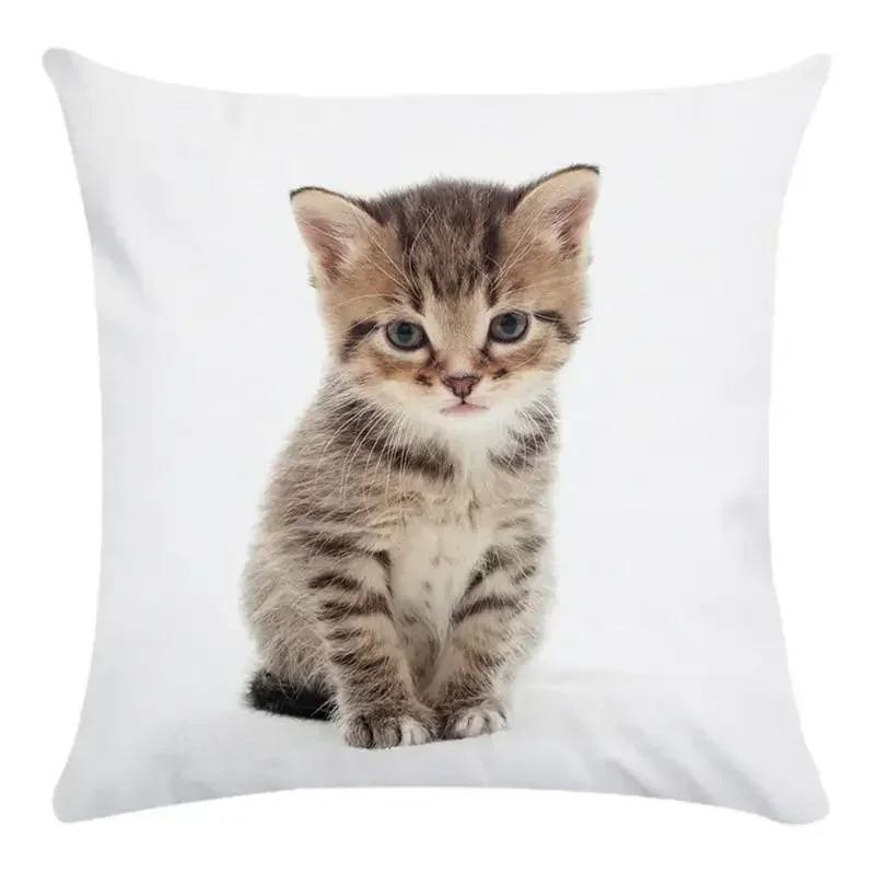 Home Decor Animal Cute Cat Print Pillow Cover Cushion Cover Living Room Accessories