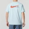 Nike Breathable Sports T-Shirt with Logo Print and High Score Exam Motif Unisex Tops Sky-Blue HF6594-474
