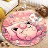 1 Pezzo Pokemon Jigglypuff Stampa Tappeto Rotondo Soggiorno Camera da Letto Tavolo e Sedia Divano Stanza dei Bambini Tappeto Decorativo Tappeto Potdemiel