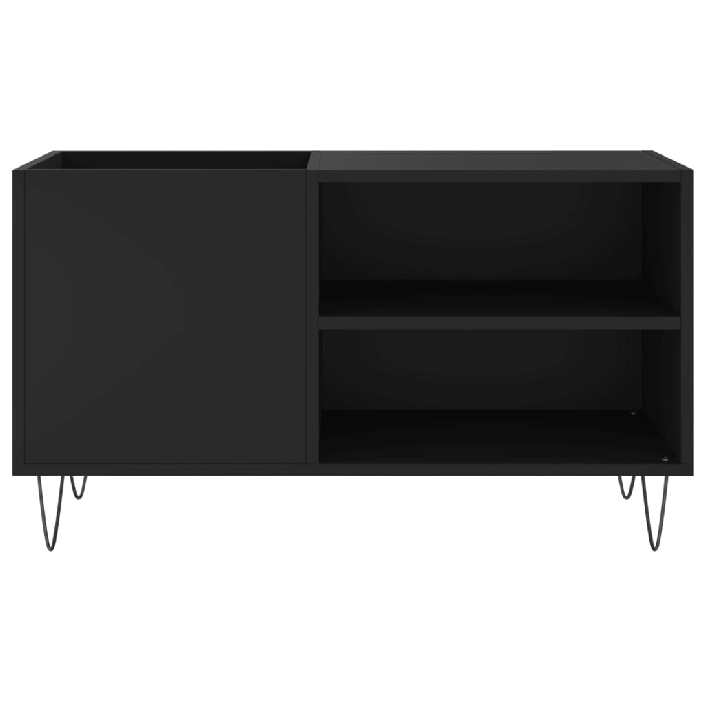 Record Cabinet Black 85x38x48 cm Particleboard