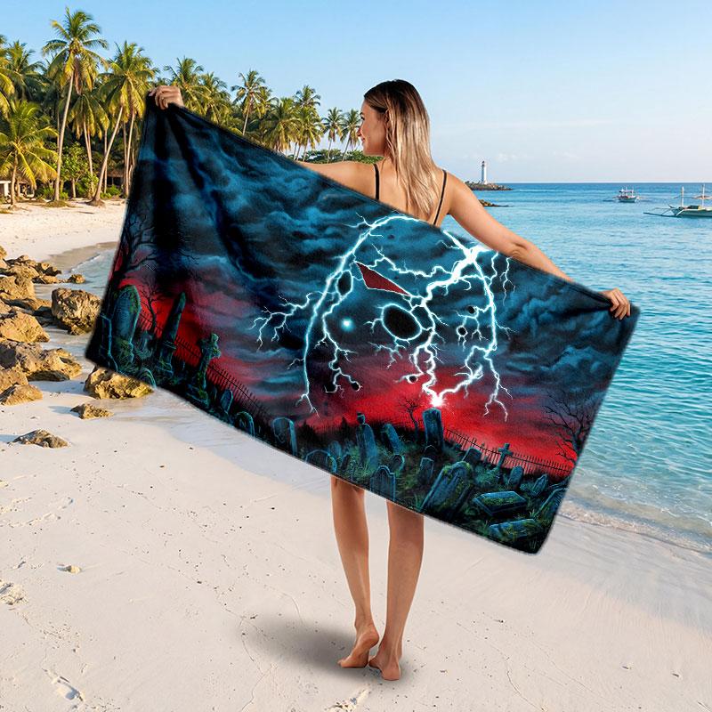 Large Beach TowelFriday the 13th Jason Voorhees Soft Absorbent Towel Beach Bath Home Use