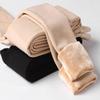 Calças leggings femininas de inverno, cintura alta, grossas, quentes, elásticas, femininas, casuais, cor sólida, lã, calças de inverno
