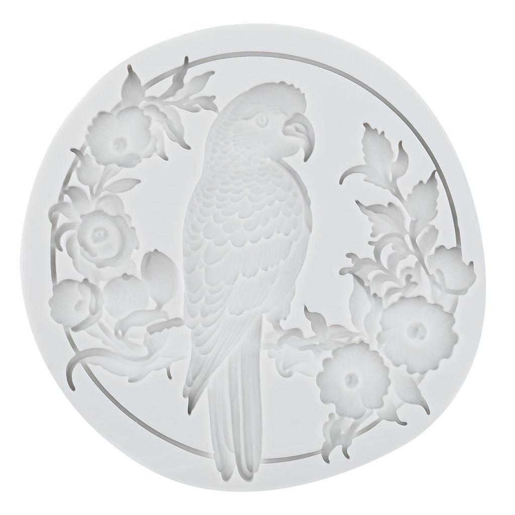 Bird Wreath Silicone Molds Bird Photo Frame Fondant Mold Cake Decorating Tools Cupcake Topper Candy Chocolate Gumpaste Mold