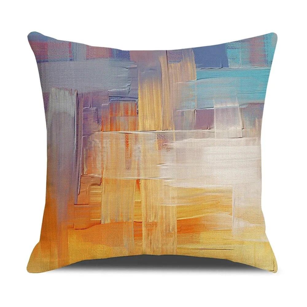 Abstract Color Pillowcase 45x45cm Retro Graffiti Print Cushion Cover Sofa Chair Polyester  Modern Room Home Decoration