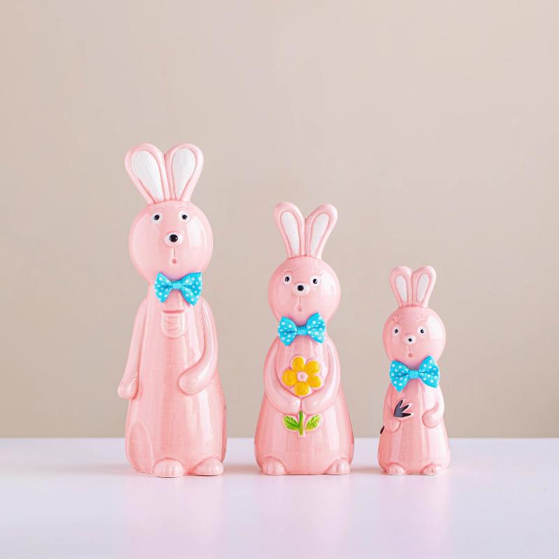 Jingdezhen Creative Ceramic Ornament Desktop Simplicity Niche Cute Porcelain Living Room High End Small Decoration