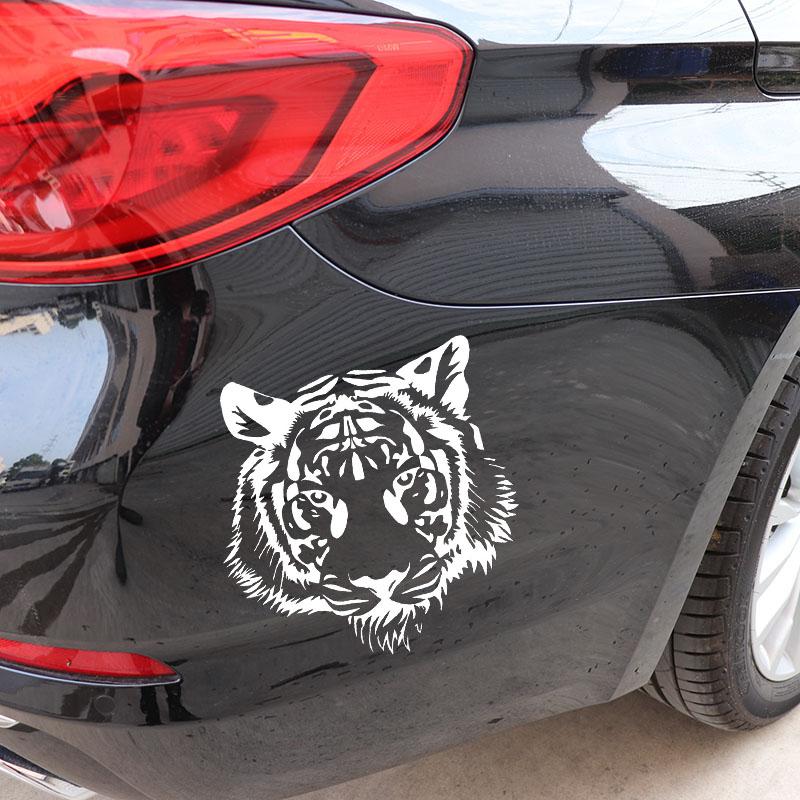 Car Stickers POWERFUL TIGER HEAD Vinyl Decals Motorcycle Decoration Accessories Waterproof Sunscreen Cover Scratches