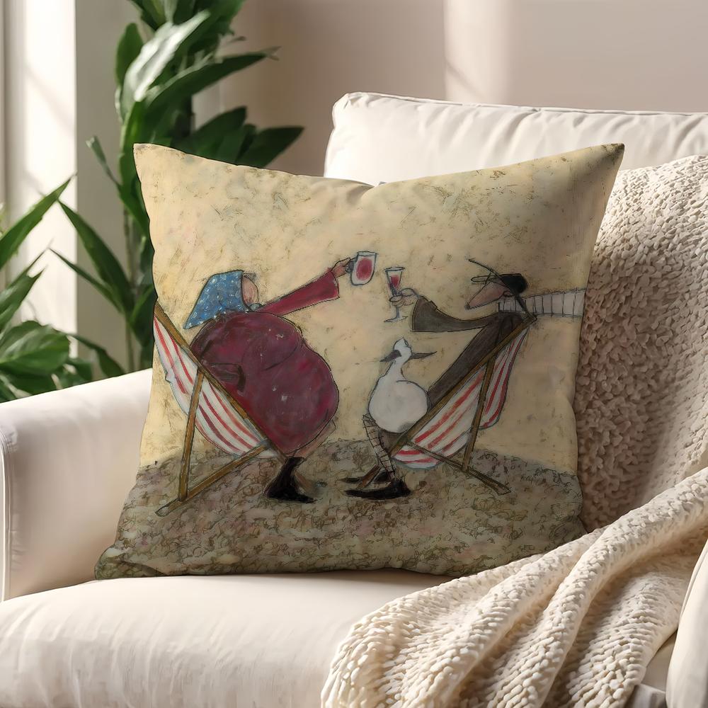 SSam TToft Copricuscino Artistico Per Cuscino Stampa Decorazione Divano Casa Auto Stanza Caffetteria Ufficio Semplicità Nordica