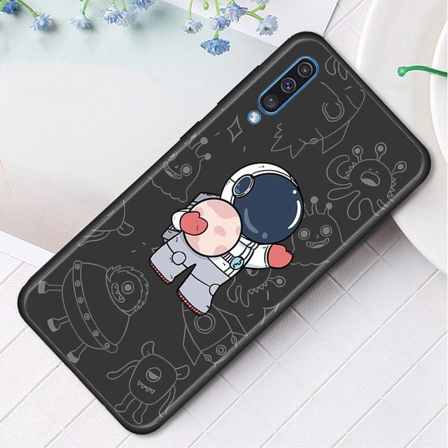 Phone Shell For Samsung Galaxy A50 A70 A10 A20e A30 A40 A20s A10s A10e A80 A90 A60 A30s Case Cute Cartoon Astronaut