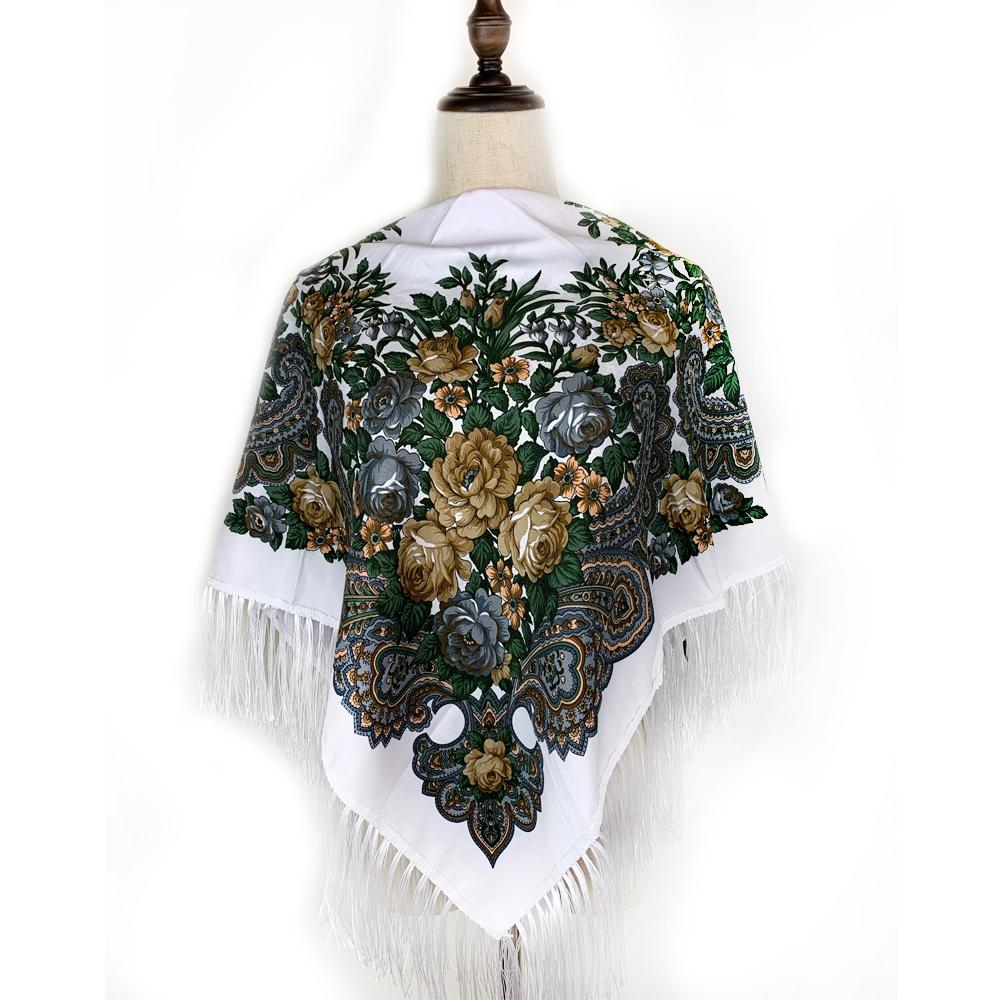 Traditional Ukrainian Square Scarf for Women