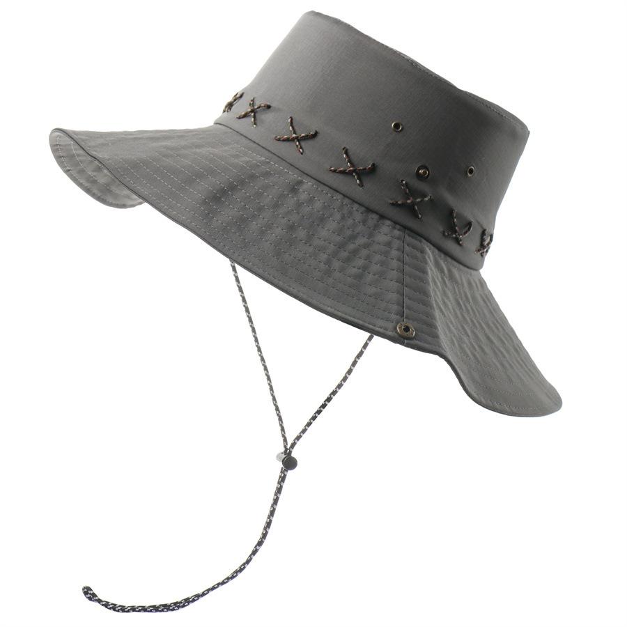 New men's and women's big edge bucket hat anti-ultraviolet sunshade cowboy hat folding sunscreen hat anti-splashing mountaineering hat