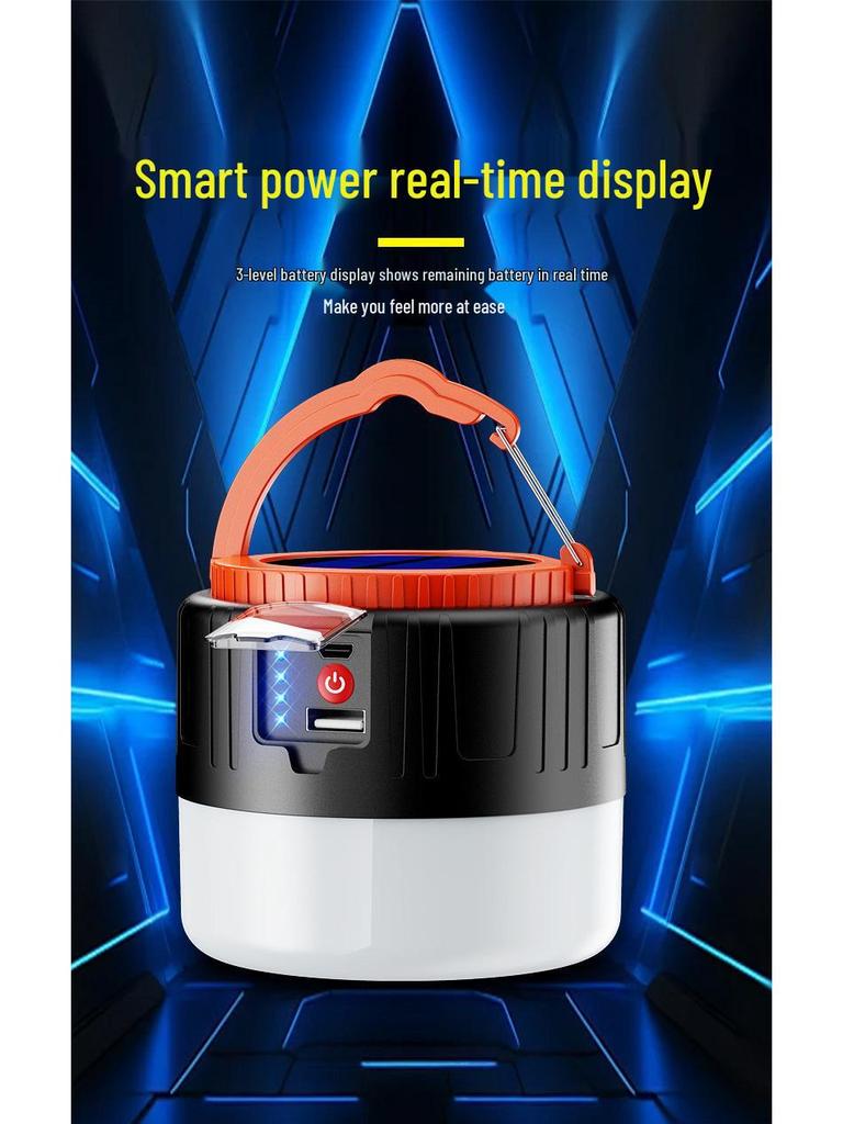 LED Solar Charging Light Bulb for Outdoor Camping and Emergency Power Outages