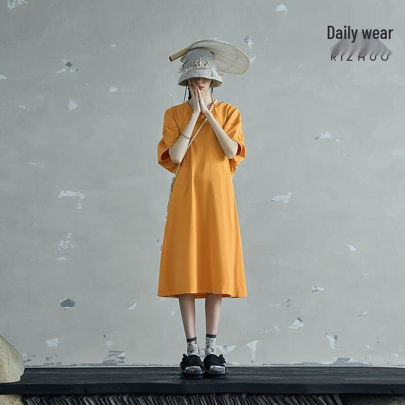 Rizhuo Women s Knit Short Sleeve Midi Dress M
