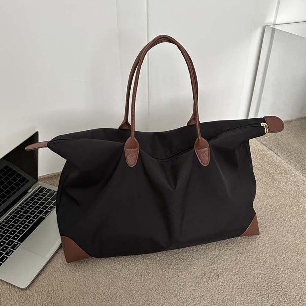 Large Capacity Oxford Tote Bag Solid Color Simple Underarm Bag Nylon Shoulder Bag  Streetwear