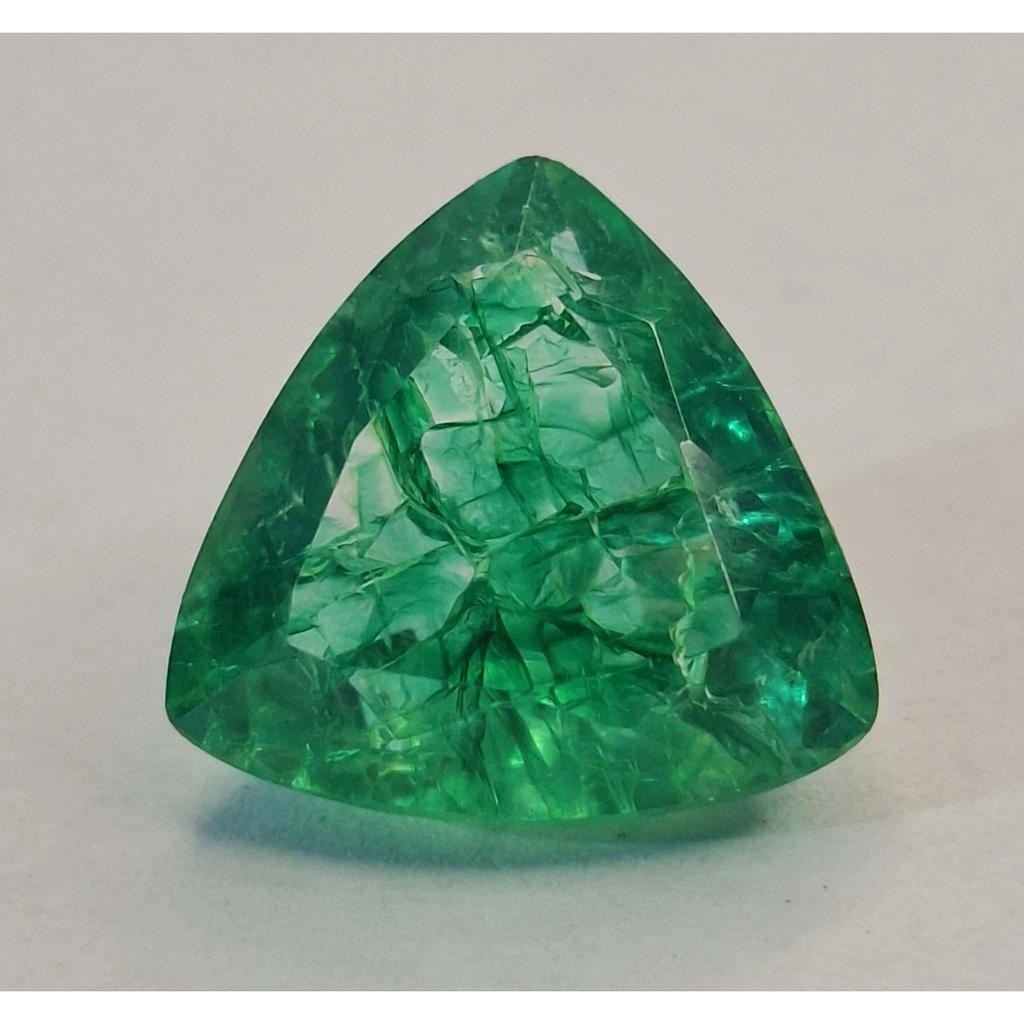 Fabulous Colombian Emerald Green Natural Trillion Cut 8-10 Ct Loose Gemstone