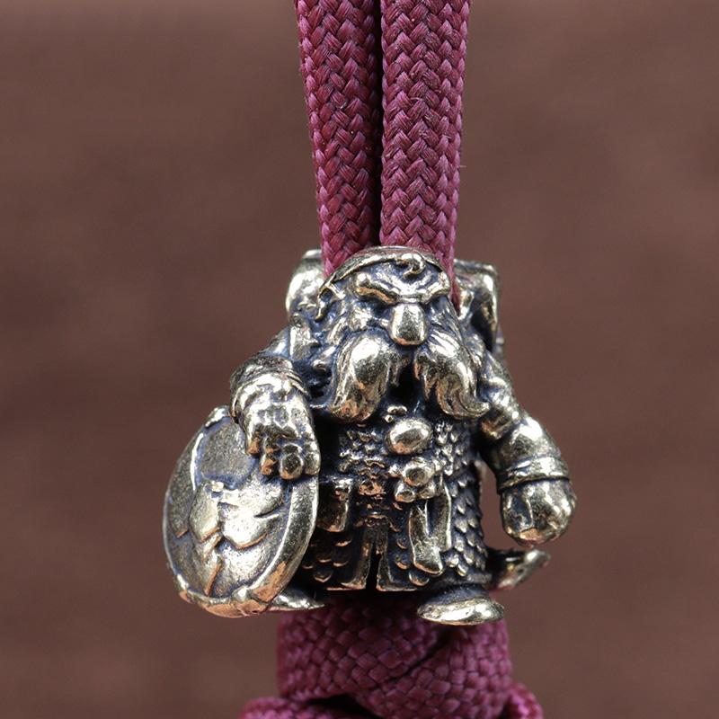 Dwarf Brass Knife Beads EDC DIY Paracord Woven Bracelets Lanyard Pendants Accessories Outdoor Tool Hangings Charms