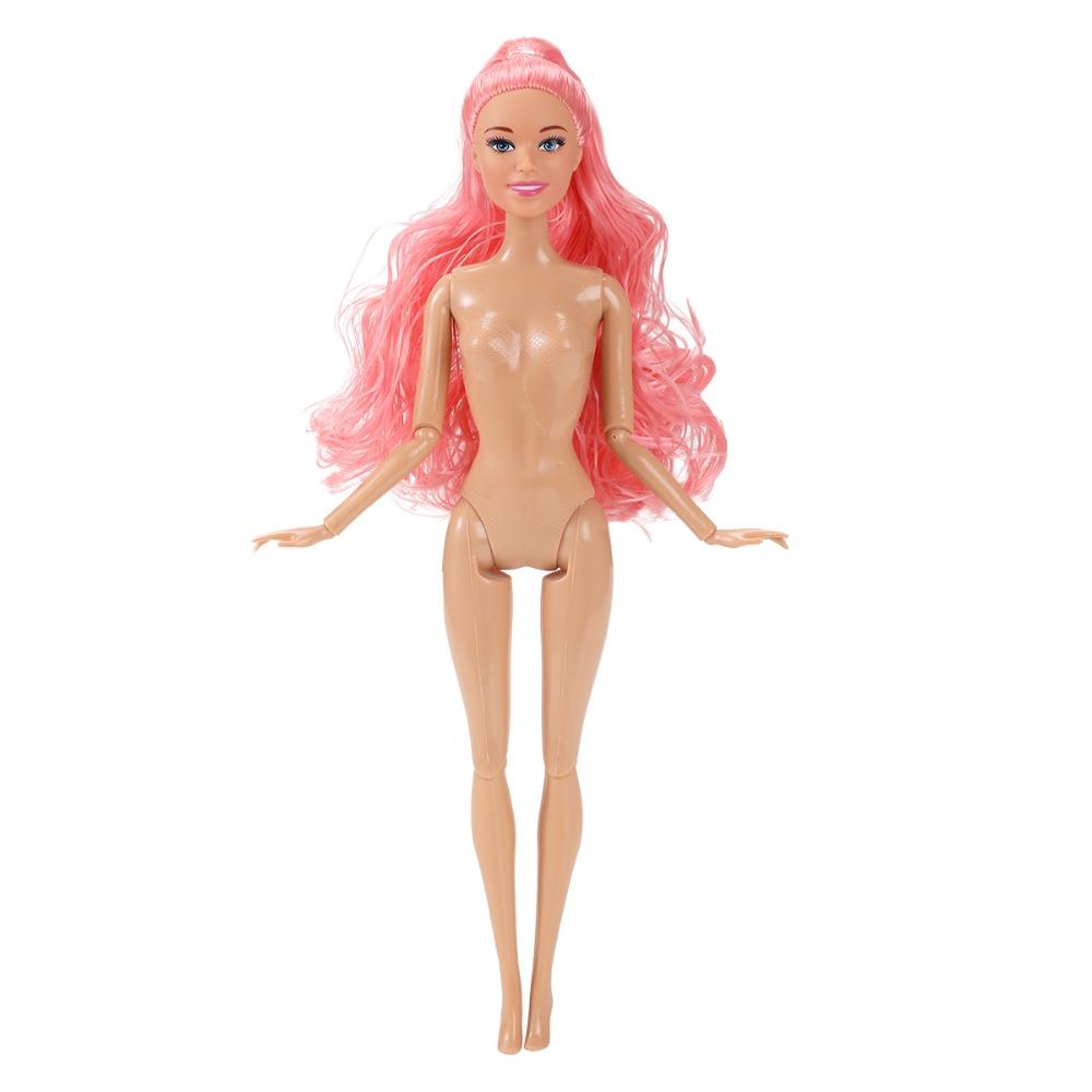 Curly Hair Action Figure Body Dark Skin DIY Dress Up Toy Supermodel Nude Doll Doll Accessories