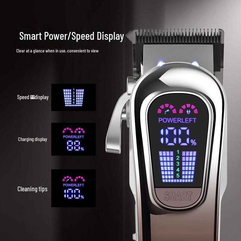 Akıllı Çift Elektrikli Saç Kesme Makinesi Seti - Anne ve Çocuk İçin - Büyük ve Küçük, Type-C Şarjlı ve Dijital Ekranlı