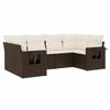 VidaXL Salon de Jardin avec Coussins 6 pcs, Canapés de Terrasse, Ensemble de Meubles de Patio, Mobilier d'Extérieur, Marron 3252920