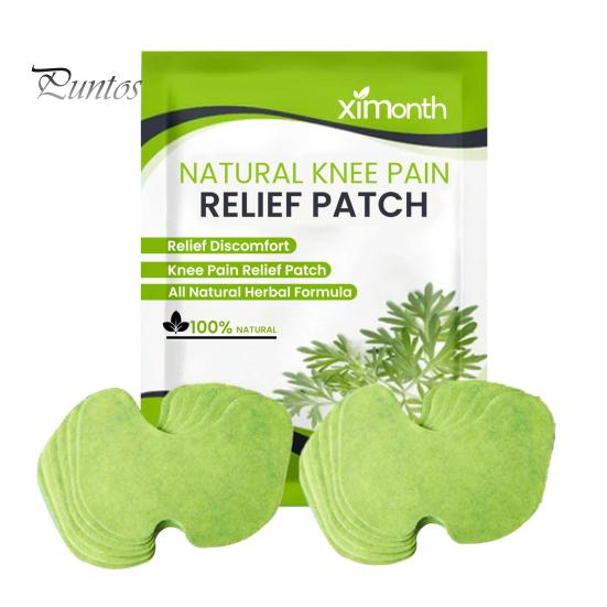 

12 шт., натуральные наколенники, быстродействующие вспомогательные самоклеящиеся пластыри для ухода за суставами, дискомфорт в мышцах зелёный
