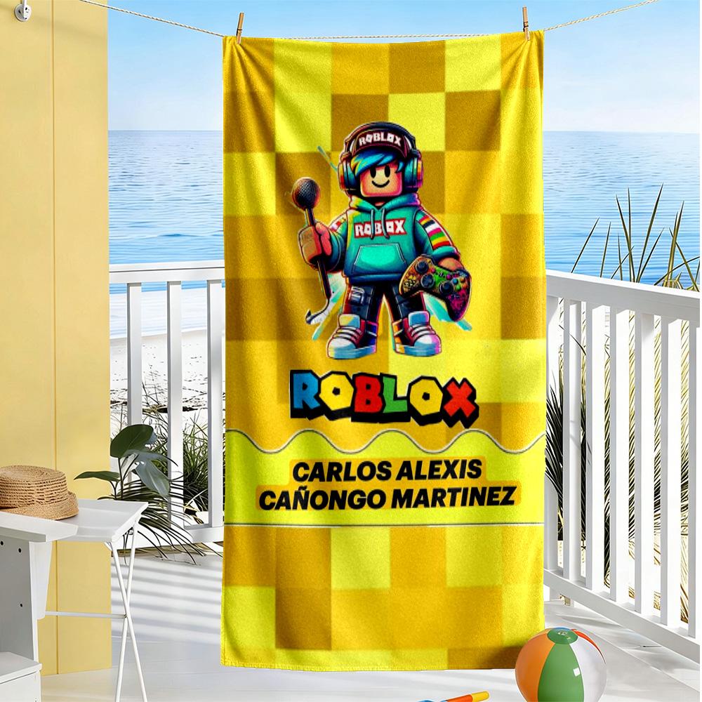 Roblox Ručník na pláž Super měkký Mikrovlákno Rychleschnoucí Tkanina Pohodlný Lehký Vhodný pro Sport, Cestování, Plavání, Jógu, Koupelnu, Pláž A Poo