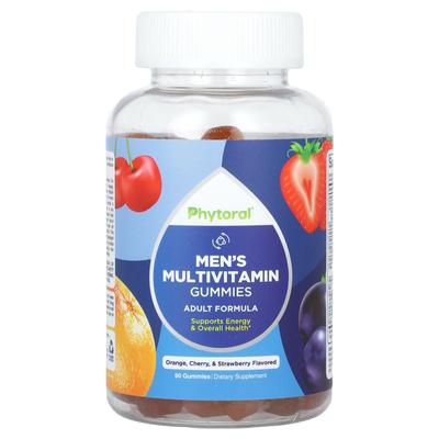 Gommine Multivitaminiche per Uomo, Arancia, Ciliegia e Fragola, 90 Gommine