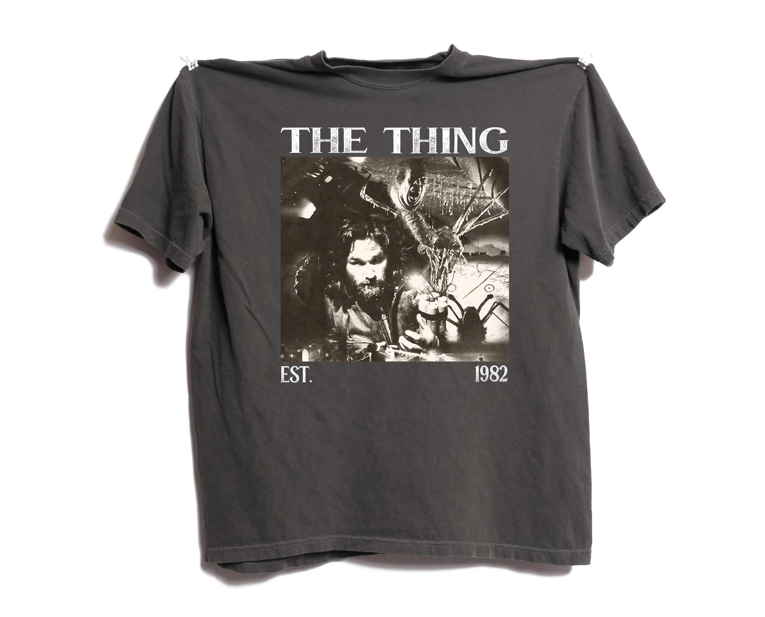 

Summer Men s Pure Cotton Vintage The Thing Movie T-shirt Oversized Loose and Breathable Suitable for Everyday Wear 5XL різнокольоровий