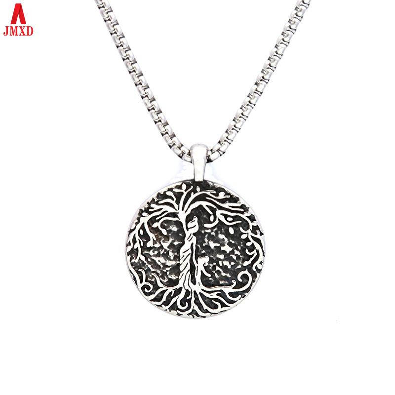 

JMXD-ювелирное ожерелье «Богиня счастливого дерева» из нержавеющей стали, пара ожерелье для матери;Подарок на День s Ретро Титановые Ювелирные Изделия Мужской