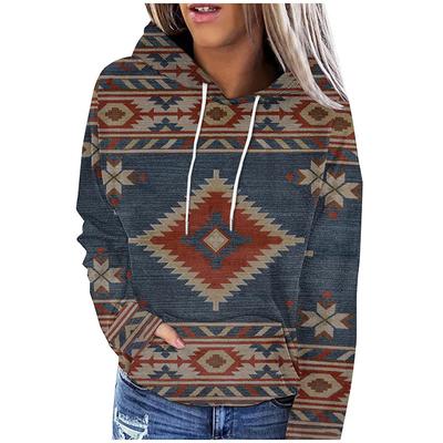 Hoodies im Western-Ethno-Stil, Geometrie, 3D-Druck, für Damen und Herren, übergroße Pullover mit Kapuze, modische Streetwear, Kinderkleidung