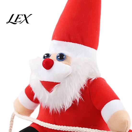 Funny Christmas Pet Gift Santa Rider Dog Costume, Outfit, Adjustable Closure, Festival Small Outfit Apparel for To Medium Dogs, Holiday Party Cosplay,