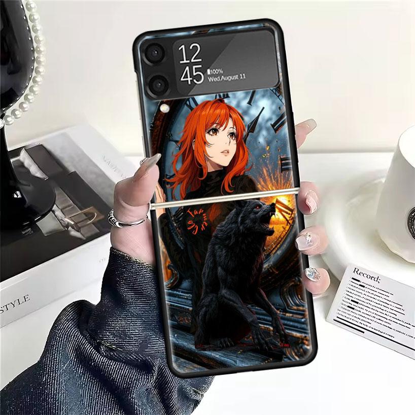 Mylene Farmer Cases For Samsung Galaxy Z Flip 4 5 6 7 3 Z Flip7 Flip6 Flip4 Flip5 Flip3 5G Hard Shockproof Fundas Cover