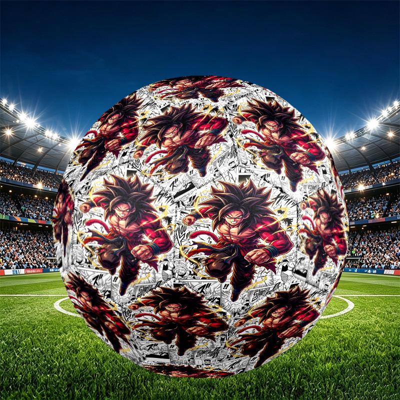 DRAGON BALL Print Size 5 Soccer Ball, PU Wear Resistant Football for Match Training and Daily Practice, Birthday Gift for Soccer Fans