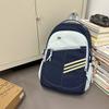 Color Block Women's Backpack Student's Large Capacity Schoolbag Travel Backpack