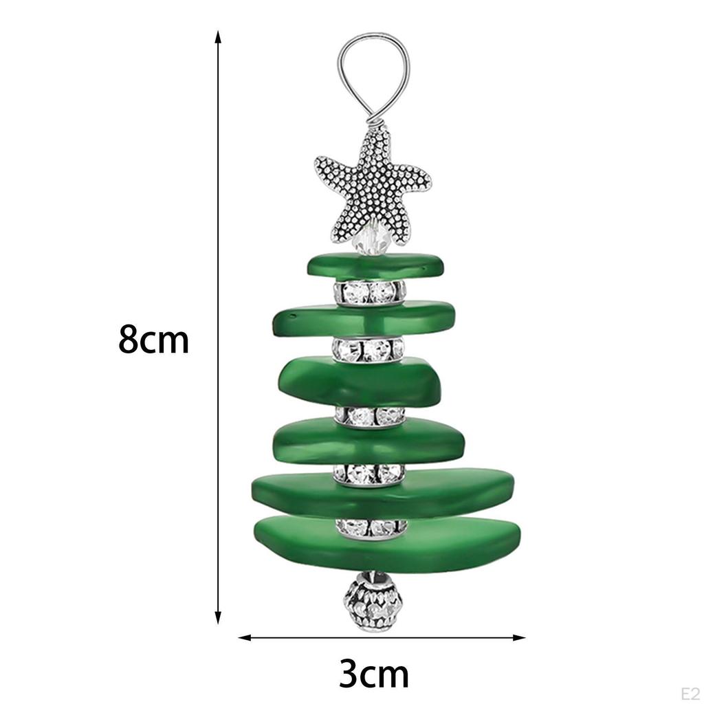 Sea Glass Christmas Hanging Ornament, Resin Pendant, Decoration, Indoor Party