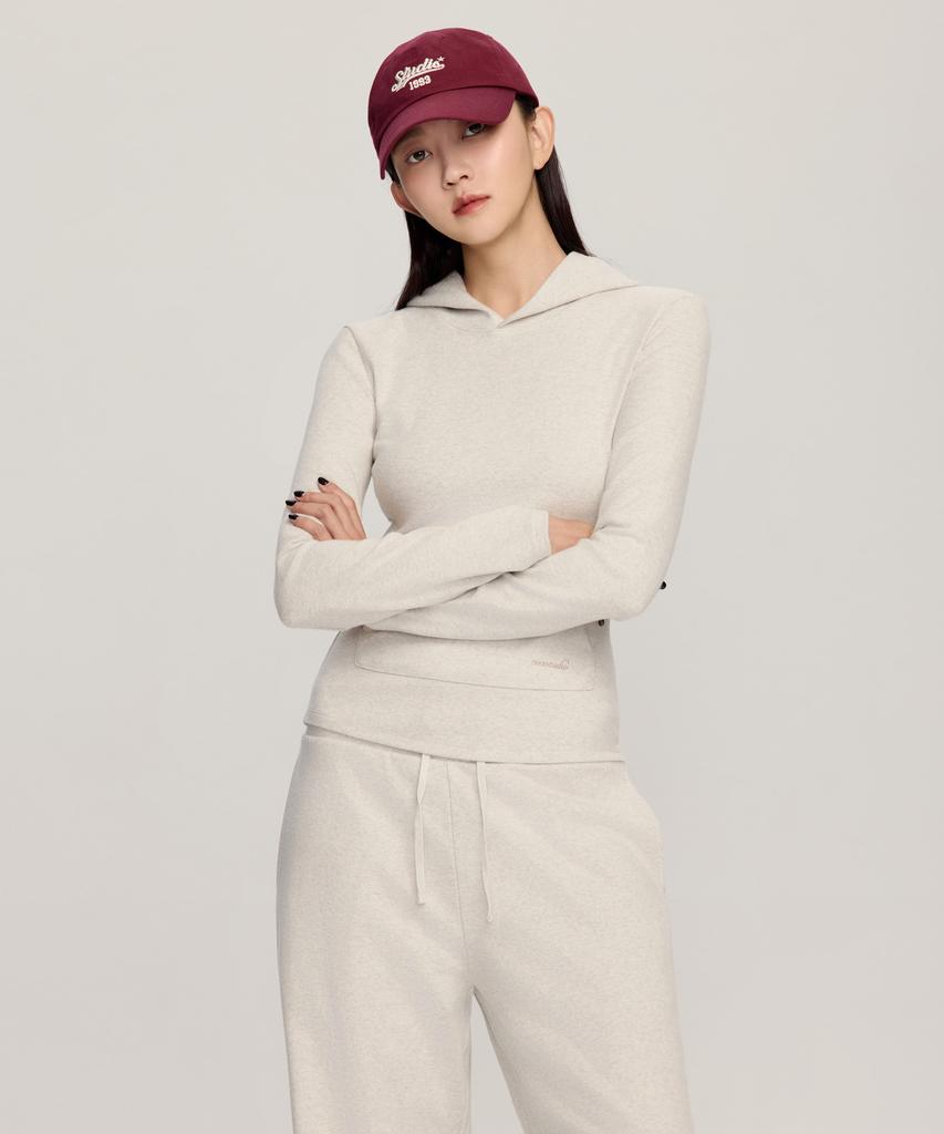 [Set] W Basic Slim Hoodie & W Basic High-Waisted Sweatpants