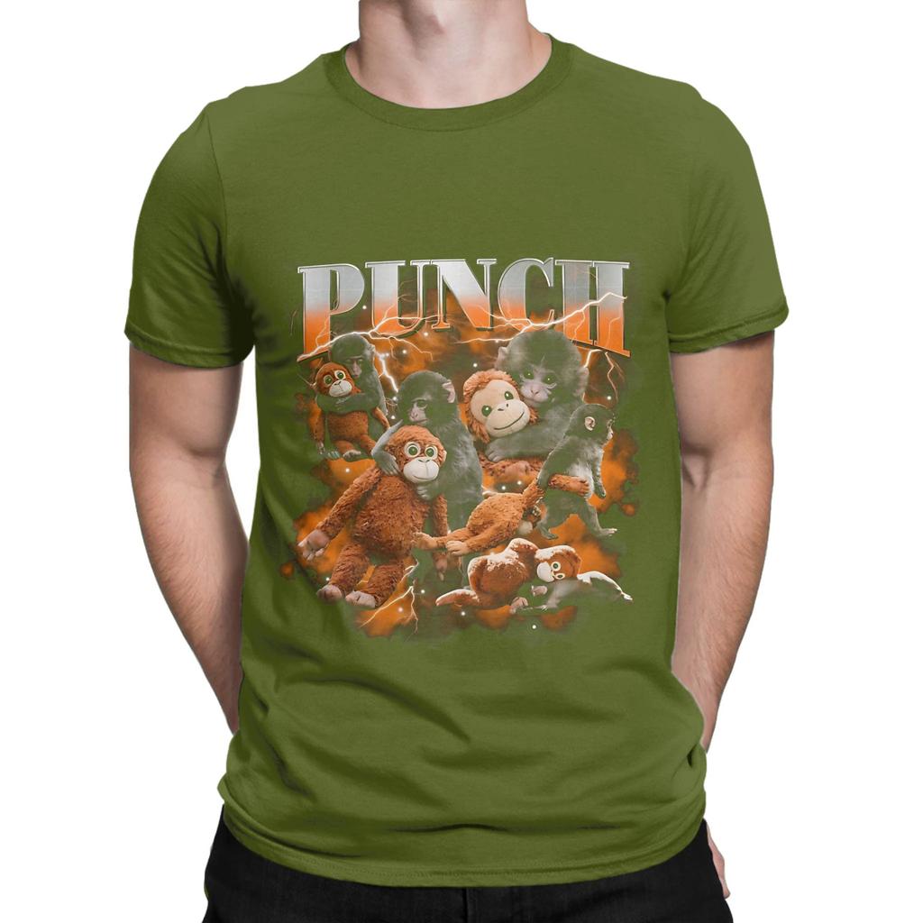 Punch Protect Baby Monkey Punch Viral Baby Monkey Punch Funny Graphic 100 Cotton TShirt Bib Punch The Monkey Tees Tops For Unisex
