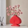 Modern Minimalist Ceramic Vase Living Room Decor Flower Arrangement Accessory Housewarming Gift In Heart Design