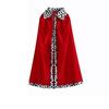 Red Velvet Adult Kids Prince Robe 80/90/130/150cm Cosplay Dress Up  for Parent-child Activity