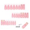Foreign trade Europe and the United States 3D three-dimensional flower wearing nail art fake nail rectangular French white wearing nail piece