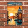 Retro Metal Sign Travel Round The World VENICE CANADA TORONTO  Vintage Poster Home Bar Room Pub Cafe Club Hotel Wall Decor Plate
