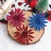 8CM 6Pcs Christmas Decoration Artificial Flower Christmas Tree Pendants for Home Decor 2025 New Year Navidad DIY Accessories