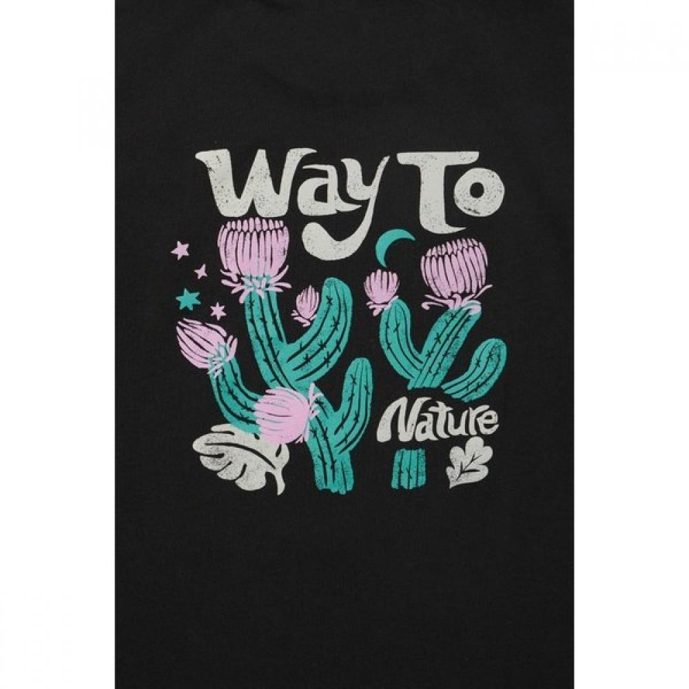 Kolon SporTS Women S cacTuS Graphic T ShirT TvTcm25622blk