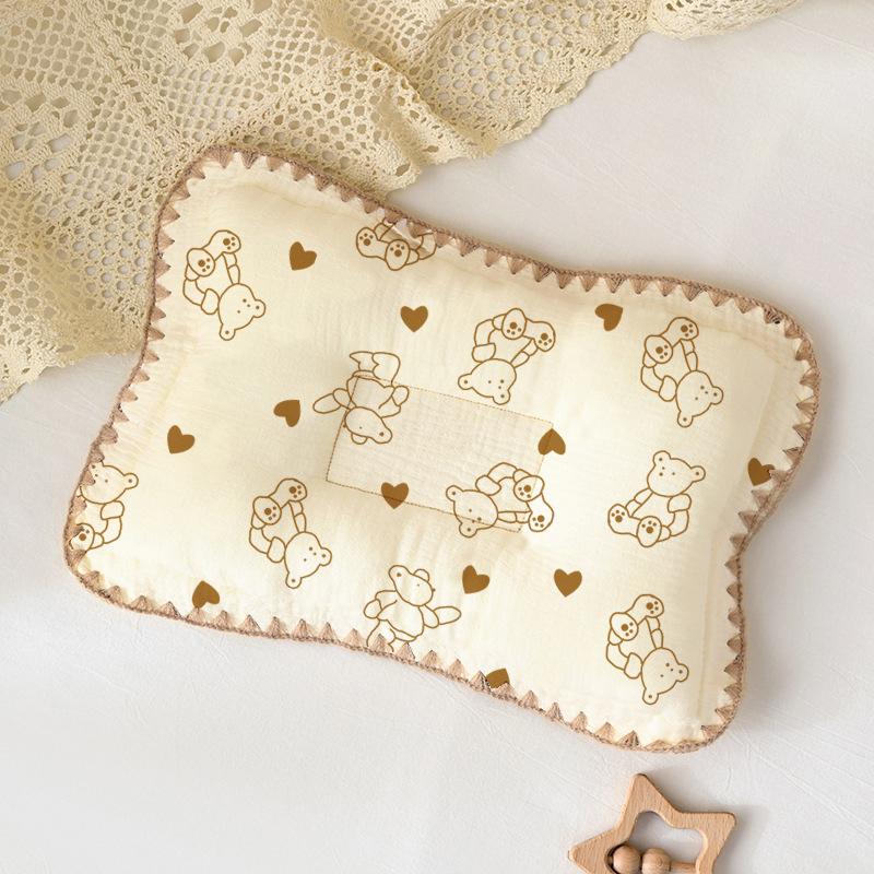 1 Piece Cotton Baby Bedding Pillow Soft And Breathable Newborn Pillow Provide Comfortable Rest For Boys Girls